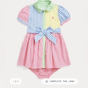 Ralph Lauren stripped shirt dress and bloomer